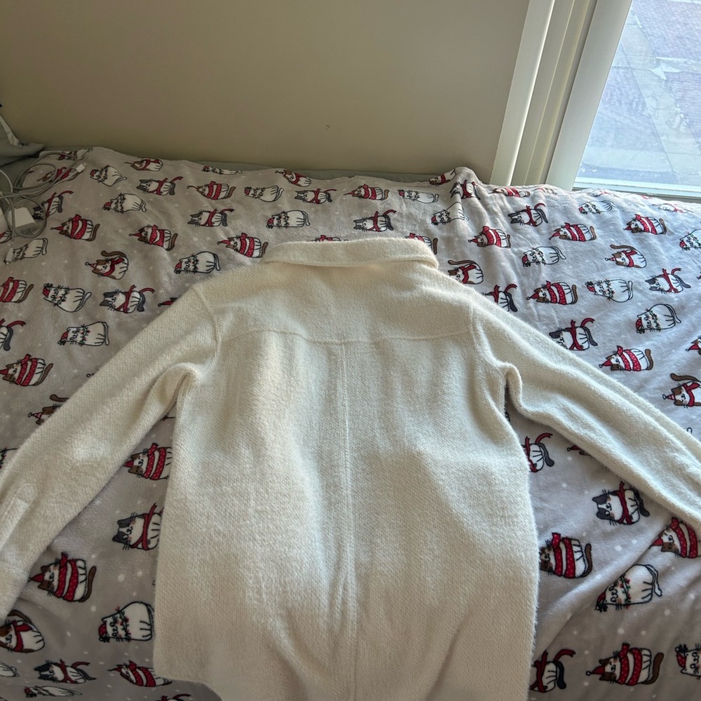 Cream Button-Up Wool Jacket - Picture 3 of 5